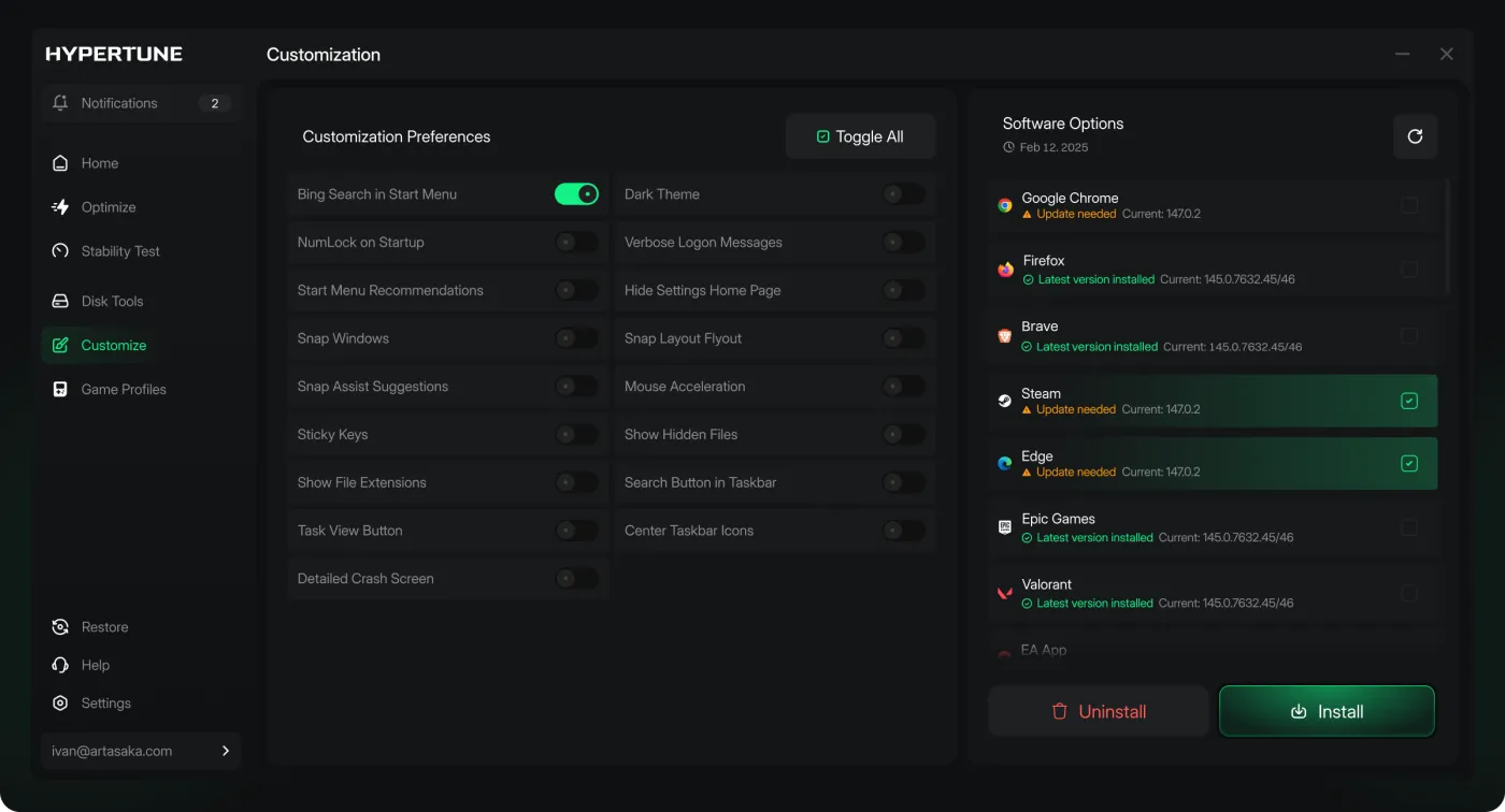 Customization